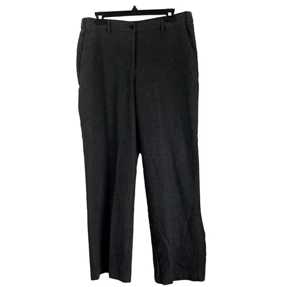 L.L. Bean  Classic Fit Womens 12 Charol Gray Lined Pants